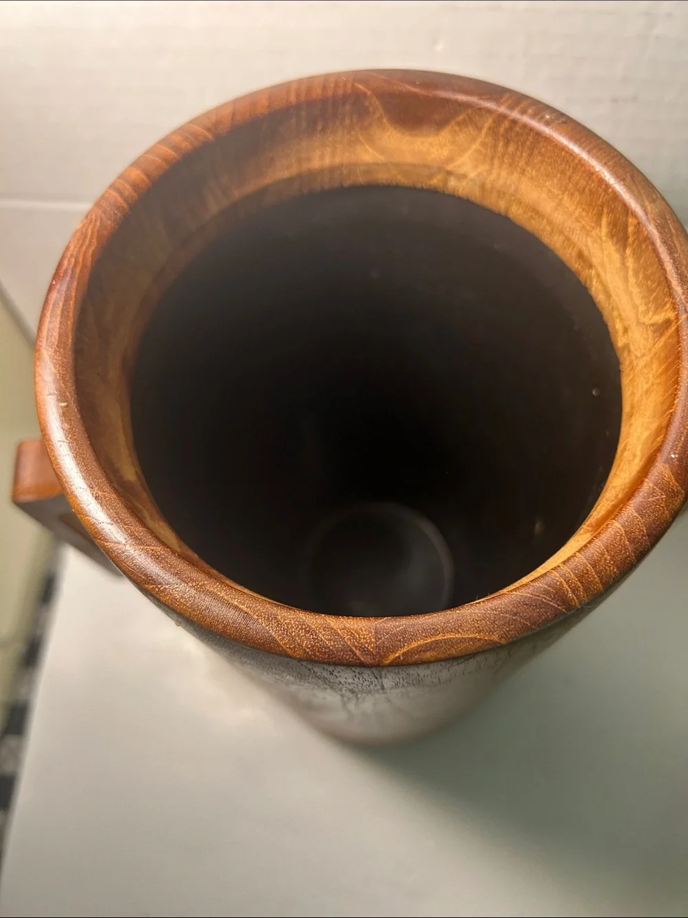 Vintage Dansk ice bucket 13 inches teak wood